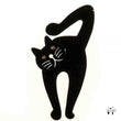 Black Patou Cat Brooch