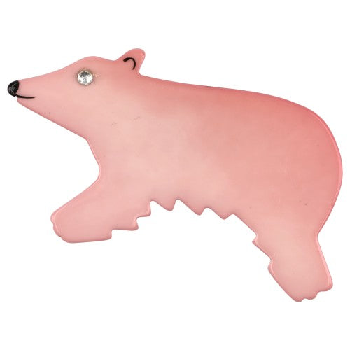 Light Pink Canada Bear Brooch (middle size)