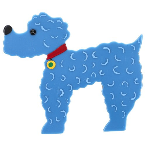 French Blue Kaoba Poodle Dog Brooch