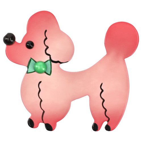 Light Pink Bisou Poodle Dog Brooch - Galalith – Vintage Jewelry - handcrafted by Pavone by Pavone
