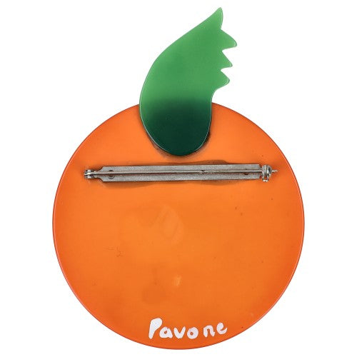 Orange and Black Pumpkin Cat Biscornu Family Brooch 