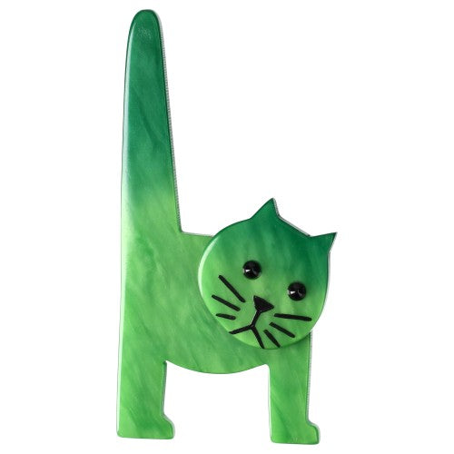 Lime Green Chair Cat Brooch