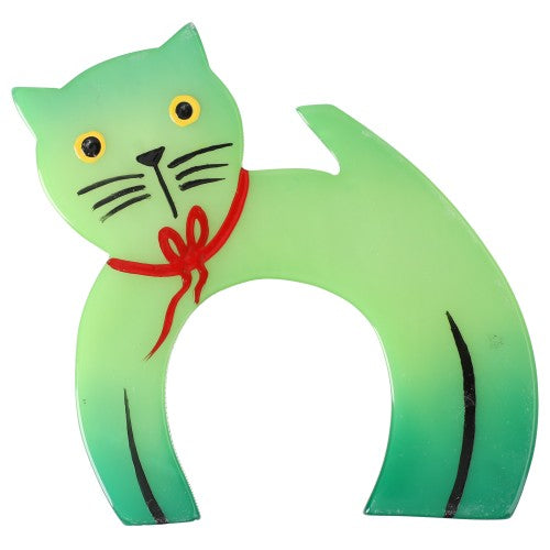 Anise Green Cat String Brooch