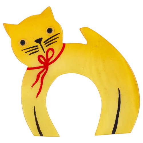 Light Yellow Cat String Brooch