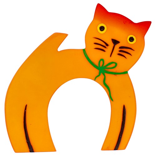 Mango Orange Cat String Brooch
