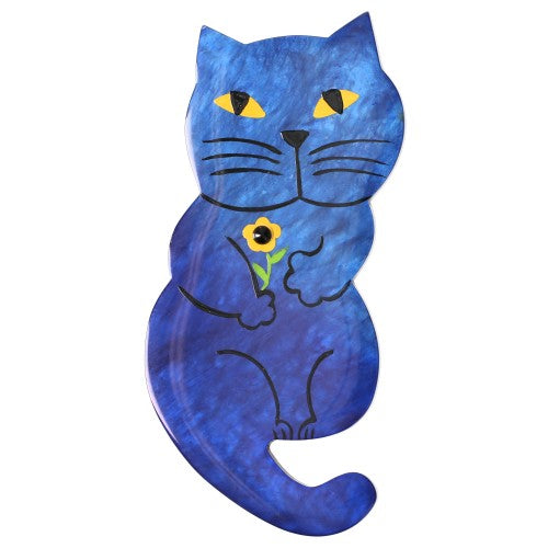 Blue Leon Cat Brooch