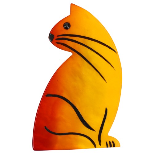 Yellow Chat Chic  Cat Brooch (Little one)