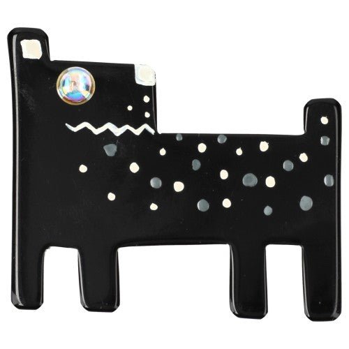 Black Titou Dog Brooch - Galalith – Vintage Jewelry - handcrafted by Pavone by Pavone