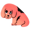 Pink Round Dog Brooch (face)