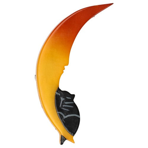 Yellow and Black Moonlight Cat Brooch (small size)
