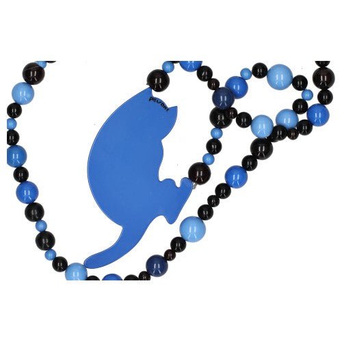 Cobalt Blue Cat B7 Necklace - Galalith – Vintage Jewelry - handcrafted by Pavone by Pavone