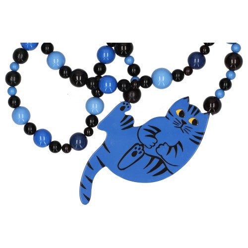 Cobalt Blue Cat B7 Necklace - Galalith – Vintage Jewelry - handcrafted by Pavone by Pavone