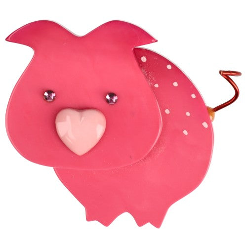Candy Pink Pig Brooch MM