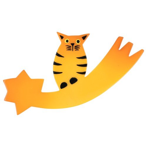 Sun Yellow Comet Cat Brooch - Galalith – Vintage Jewelry - handcrafted by Pavone by Pavone