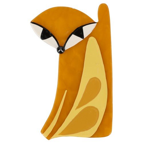 Corn Yellow Vallauris Cat Brooch (large one) - Galalith – Vintage Jewelry - handcrafted by Pavone by Pavone