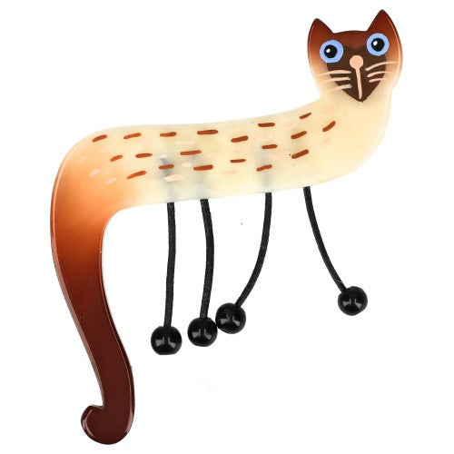 Siamese Dodelino Cat Brooch 