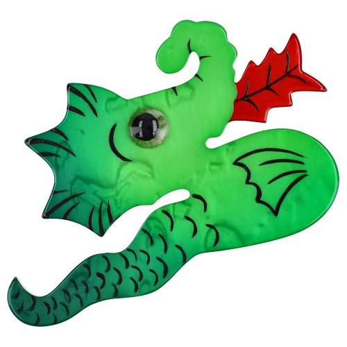 Green Dragon Brooch