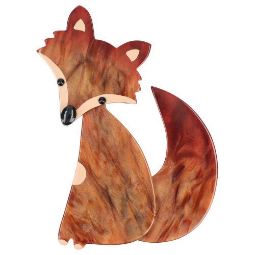 Ginger Ladyfox Fox Brooch - Galalith – Vintage Jewelry - handcrafted by Pavone by Pavone