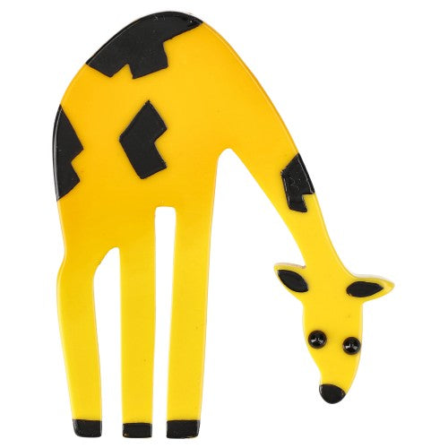 Lemon Yellow Giraffe Brooch