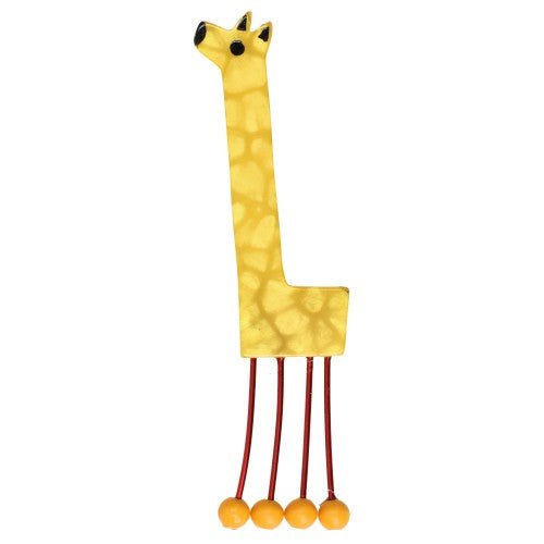 Saffron yellow Olympe Giraffe Brooch Crocodile skin pattern material - Galalith – Vintage Jewelry - handcrafted by Pavone by Pavone