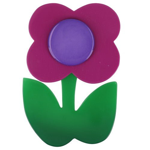 Cyclamen Pink and Purple Anemone Flower Brooch - Galalith – Vintage Jewelry - handcrafted by Pavone by Pavone