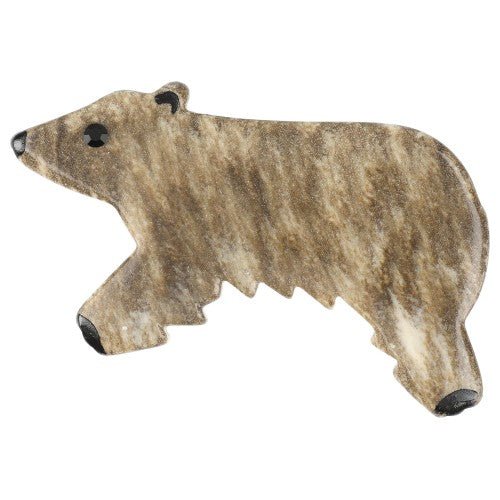 Hairy Beige Canada Bear Brooch (Mini Brooch) small size - Galalith – Vintage Jewelry - handcrafted by Pavone by Pavone