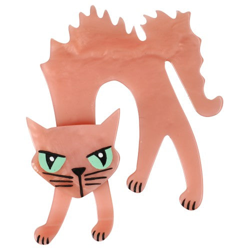 Light Pink Halloween Cat Brooch