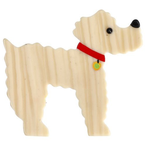 Ivory Kaoba Poodle Dog Brooch - Galalith – Vintage Jewelry - handcrafted by Pavone by Pavone