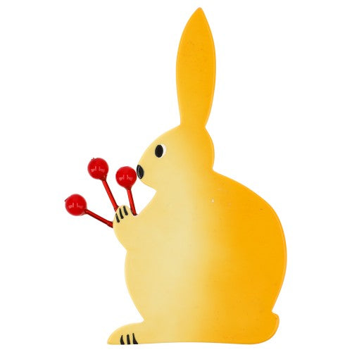 Straw Yellow Flower Rabbit Brooch