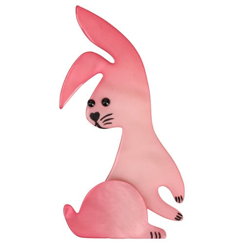 Pink Lulu Rabbit Brooch