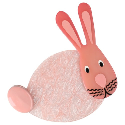 Pearly and Light Pink Pumpkin Rabbit Brooch