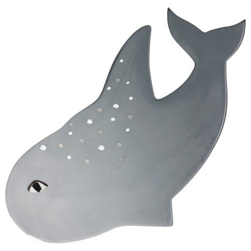 Light Grey Whale Brooch (large size) - Galalith – Vintage Jewelry - handcrafted by Pavone by Pavone