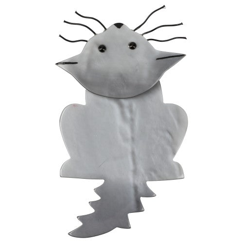 Light Grey Zenith Cat Brooch - Galalith – Vintage Jewelry - handcrafted by Pavone by Pavone