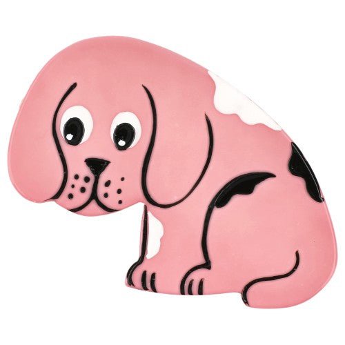 Light Pink Round Dog Brooch (face) - Galalith – Vintage Jewelry - handcrafted by Pavone by Pavone