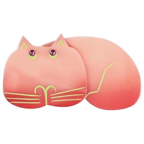 Light Pink Tommy Cat Brooch - Galalith – Vintage Jewelry - handcrafted by Pavone by Pavone