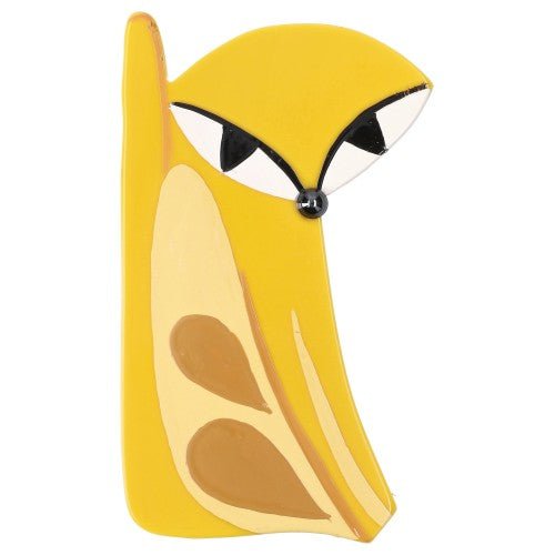 Light Yellow Vallauris Cat Brooch (large one) - Galalith – Vintage Jewelry - handcrafted by Pavone by Pavone