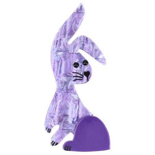 Lilac Purple Boreal Lulu Rabbit Brooch - Galalith – Vintage Jewelry - handcrafted by Pavone by Pavone