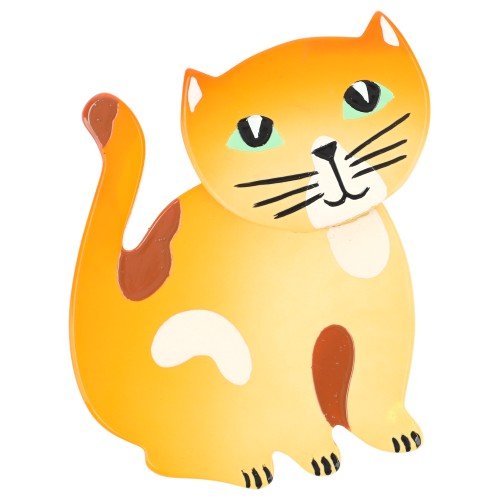Mimosa Yellow Gandou Cat Brooch (small size) - Galalith – Vintage Jewelry - handcrafted by Pavone by Pavone