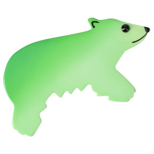 Pistachio Green Canada Bear Brooch (middle size)