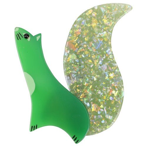 Mint Green And Brillant Almond Green Cassegrain Squirrel Brooch (GM) - Galalith – Vintage Jewelry - handcrafted by Pavone by Pavone