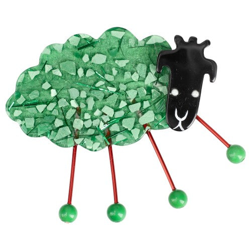 Green Mosaic Sheep Brooch