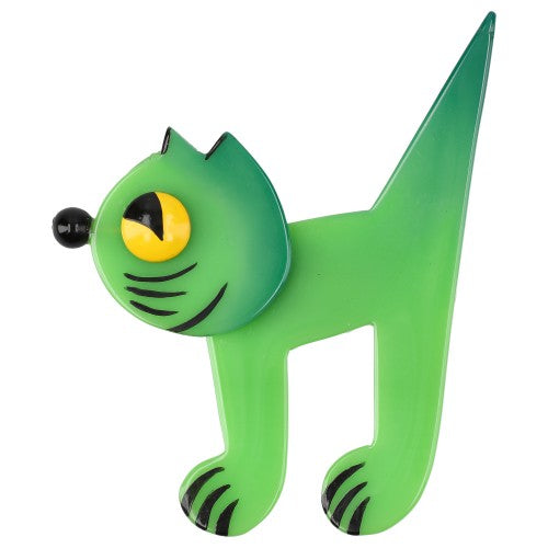 Anise Green  Musico Cat  Brooch