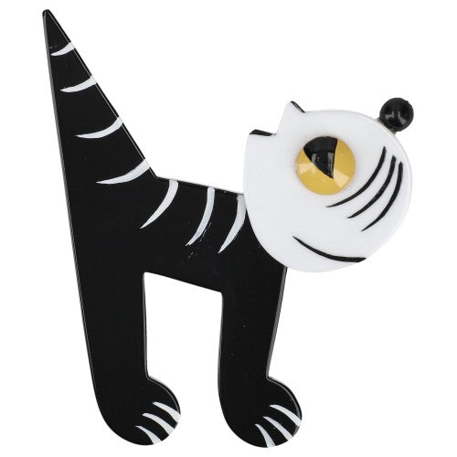 Black and White Musico Cat  Brooch