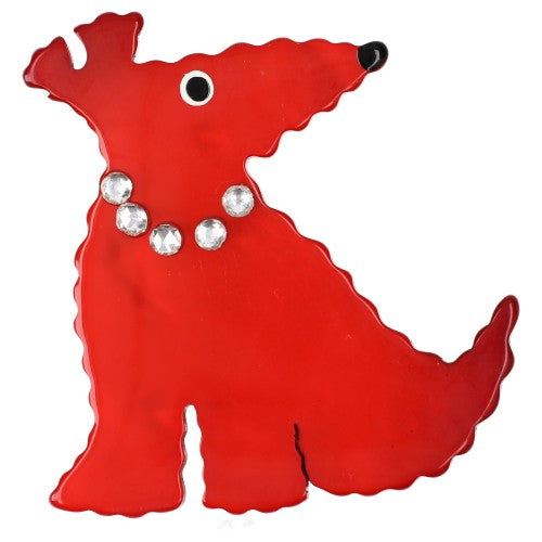 Red Ondulo  Dog Brooch