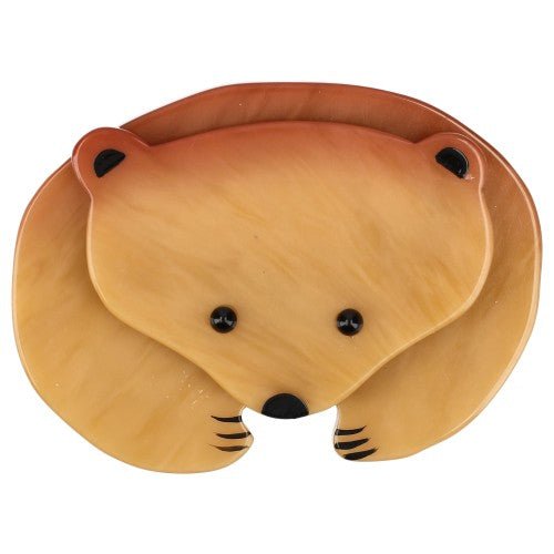 Honey Yellow Polar Bear Brooch - Galalith – Vintage Jewelry - handcrafted by Pavone by Pavone