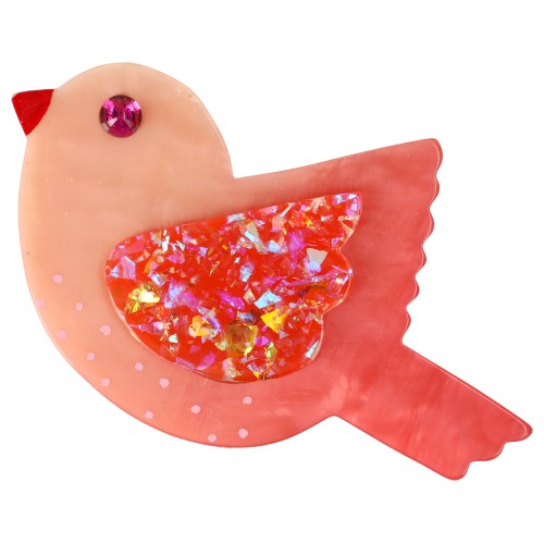 Light Pink and Brilliant Pink Paloma Brooch M
