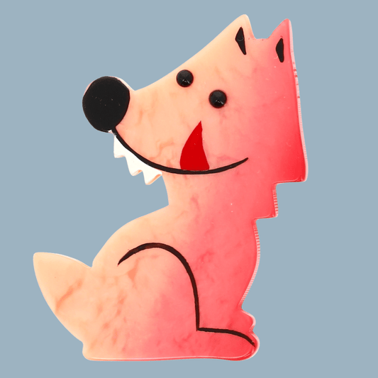 Pearly Pink Werewolf (Small Size) - Galalith – Vintage Jewelry - handcrafted by Pavone by Pavone