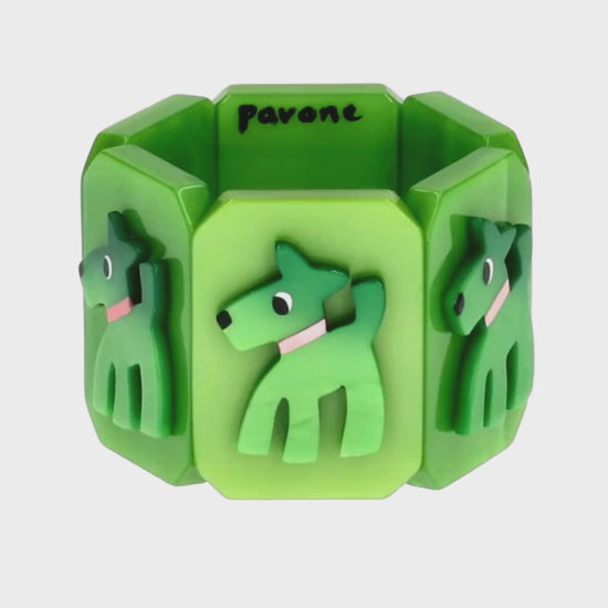 Anise Green with Green Fox Dog Bracelet