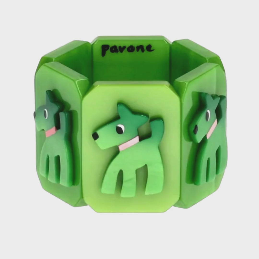 Anise Green with Green Fox Dog Bracelet