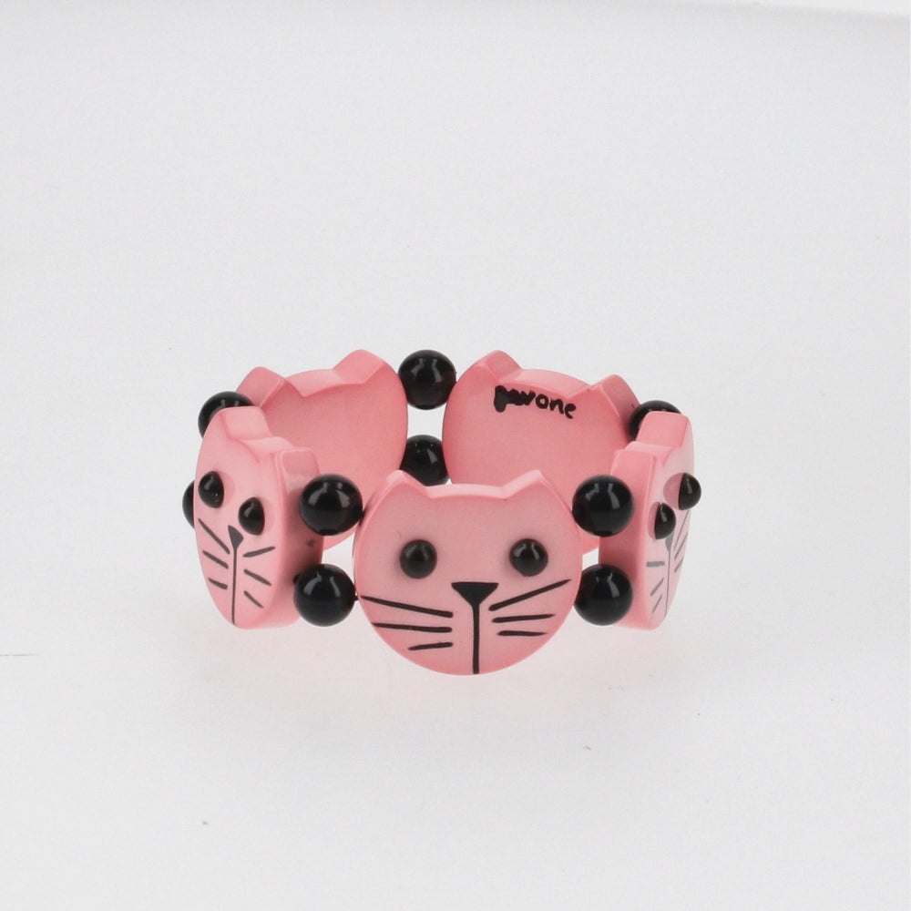Light Pink Round Cat Head Bracelet 